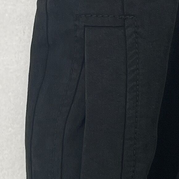 EILEEN FISHER Pants 3X Plus Tencel Twill Tapered Ankle Button Cuff Utility Black - Picture 8 of 16